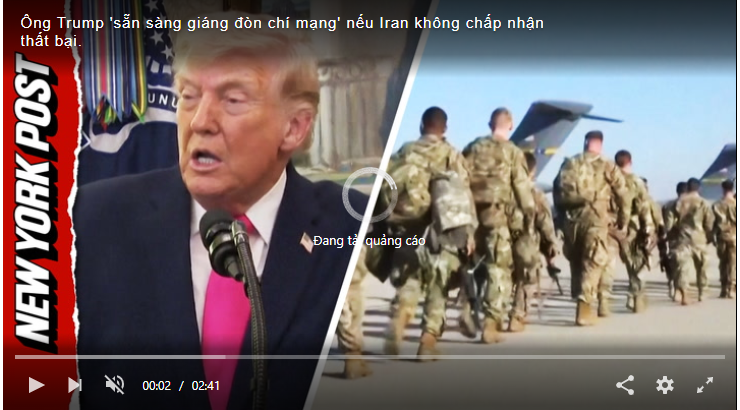 Ông Trump cảnh báo Iran phải "nghiêm túc" hơn về đàm phán hòa bình "trước khi quá muộn", trong khi Ngũ Giác Đài chuẩn bị giáng "đòn cuối cùng" vào chế độ này.