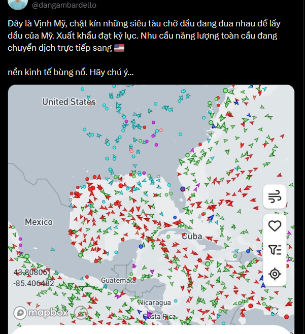 Tin ngắn quốc tế qua X.com